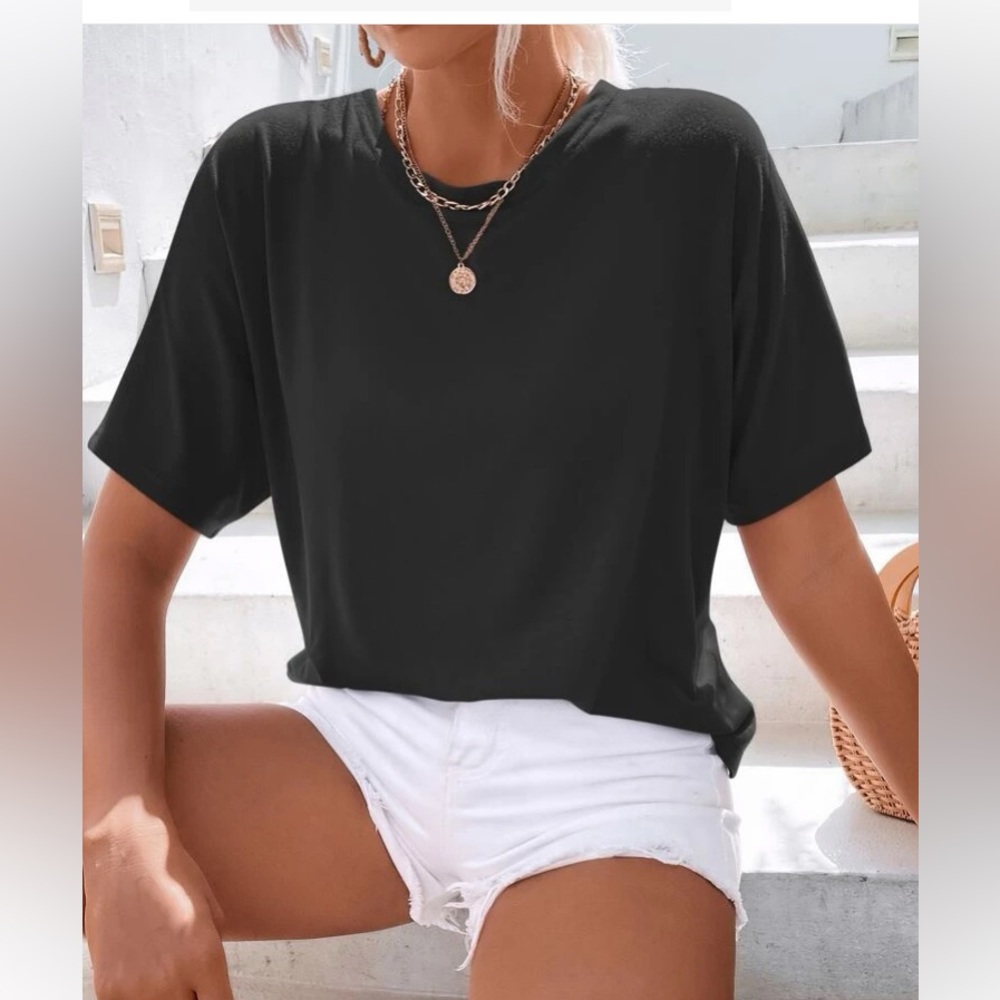 Black twist tie back batwing sleeves